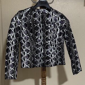 Stylish Black and Silver Women's Jacket
